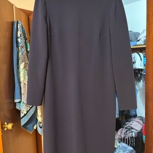 Michael Kors Classic Navy Long Sleeve Dress Virgin wool